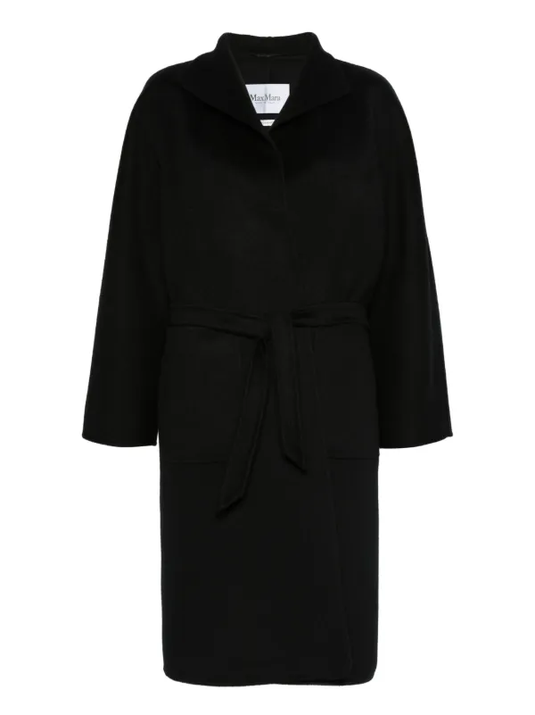 ジャケット Max Mara Wrap coat in black cashmere 30931546_60015945_600.jpg