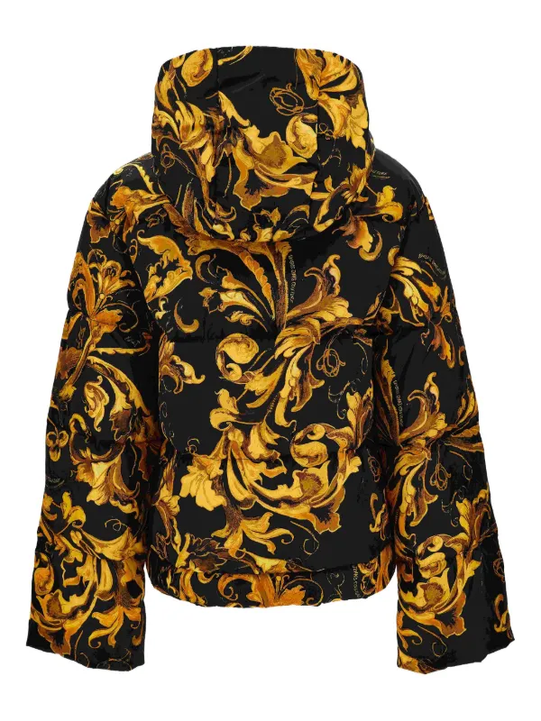 Versace Jeans Couture バロックプリント フーデッド パデッド