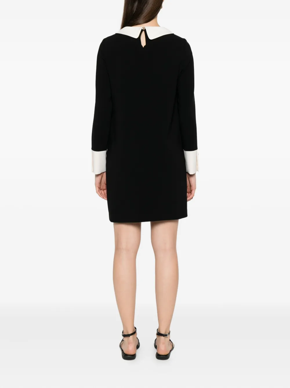 Max Mara Peter Pan-collar mini dress Zwart