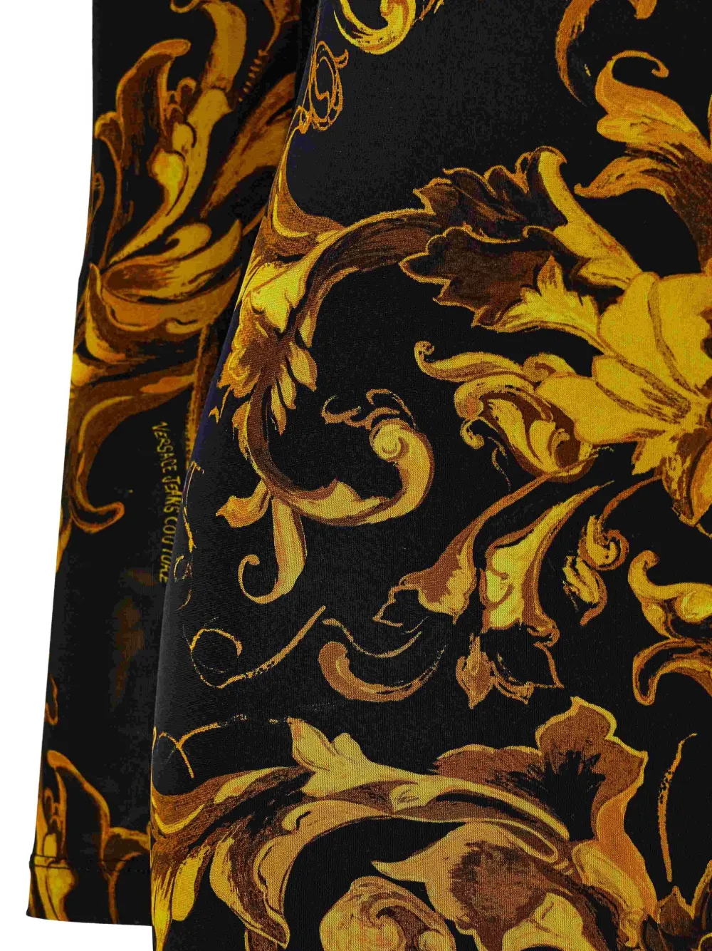 Versace Jeans Couture baroque-print long-sleeve dress Zwart