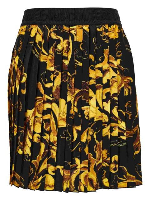 Versace Jeans Couture baroque-print pleated mini skirt