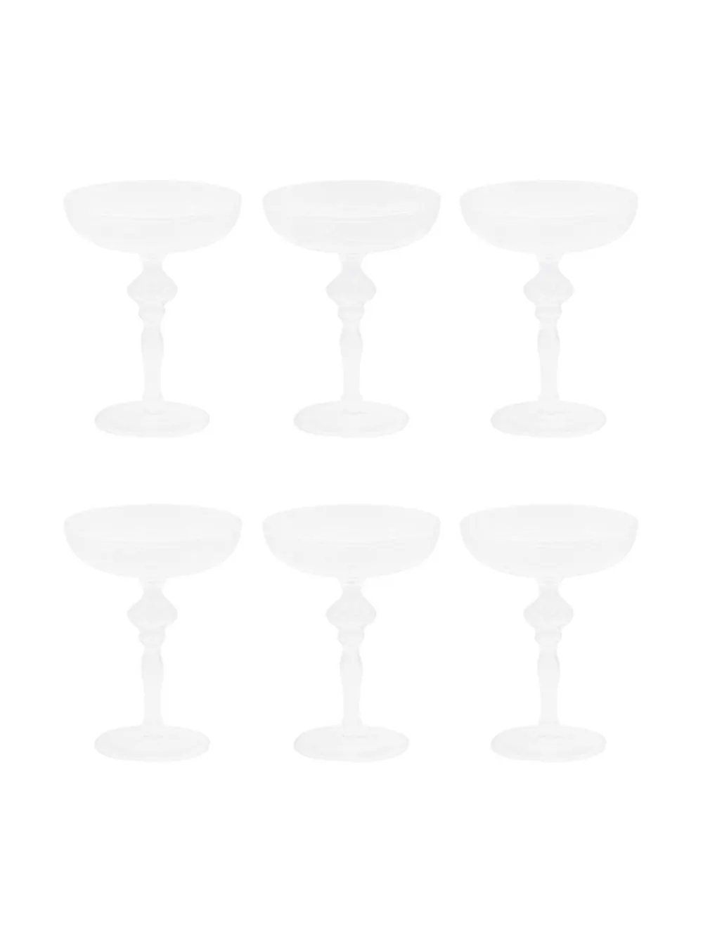 knindustrie coupe stemmed glass (set of six) | White | Image 1