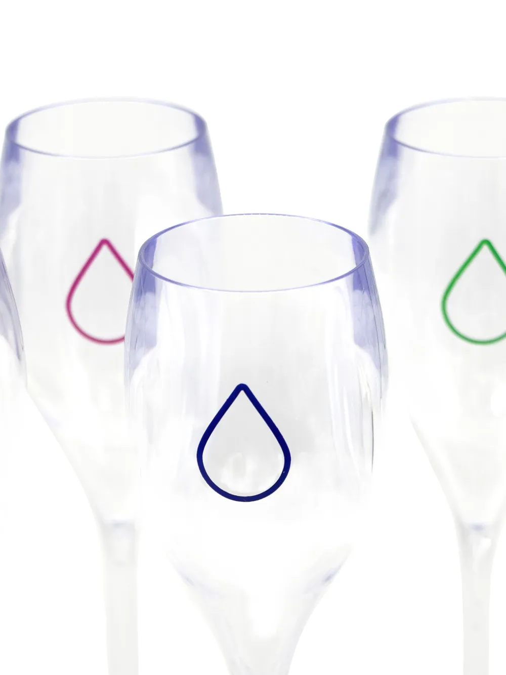  Cu I Seeyou Droplet-logo Wine Glasses - White 