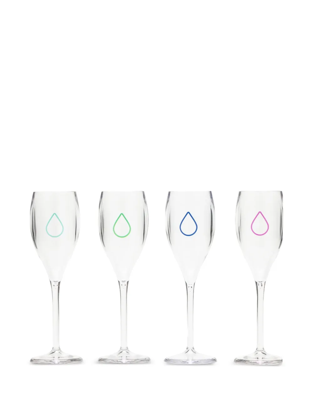 CU I SEEYOU droplet-logo wine glasses - ホワイト CU I SEEYOU droplet-logo wine glasses - ホワイト