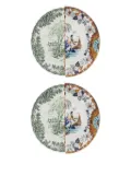 Seletti oriental-floral plates - White