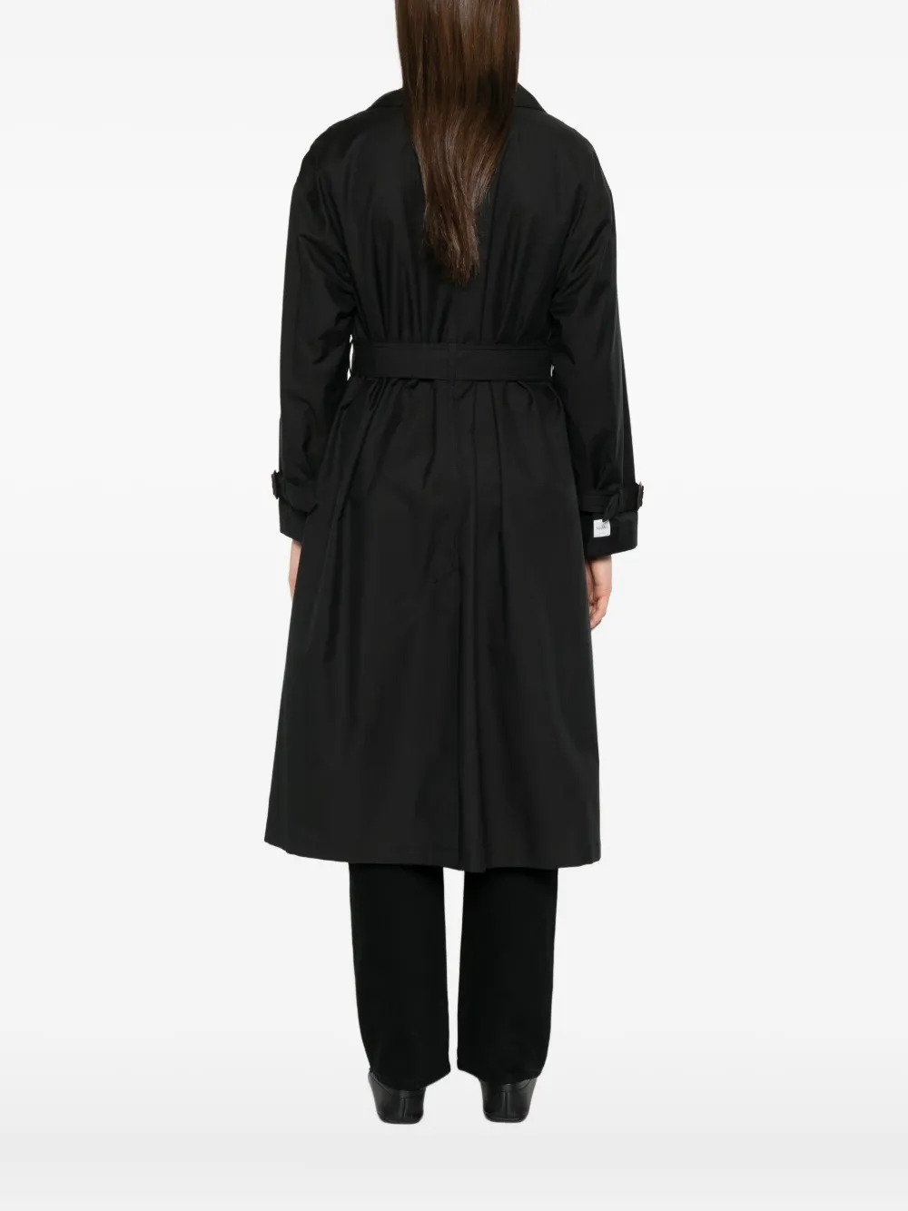 Max Mara double-breasted belted coat Zwart