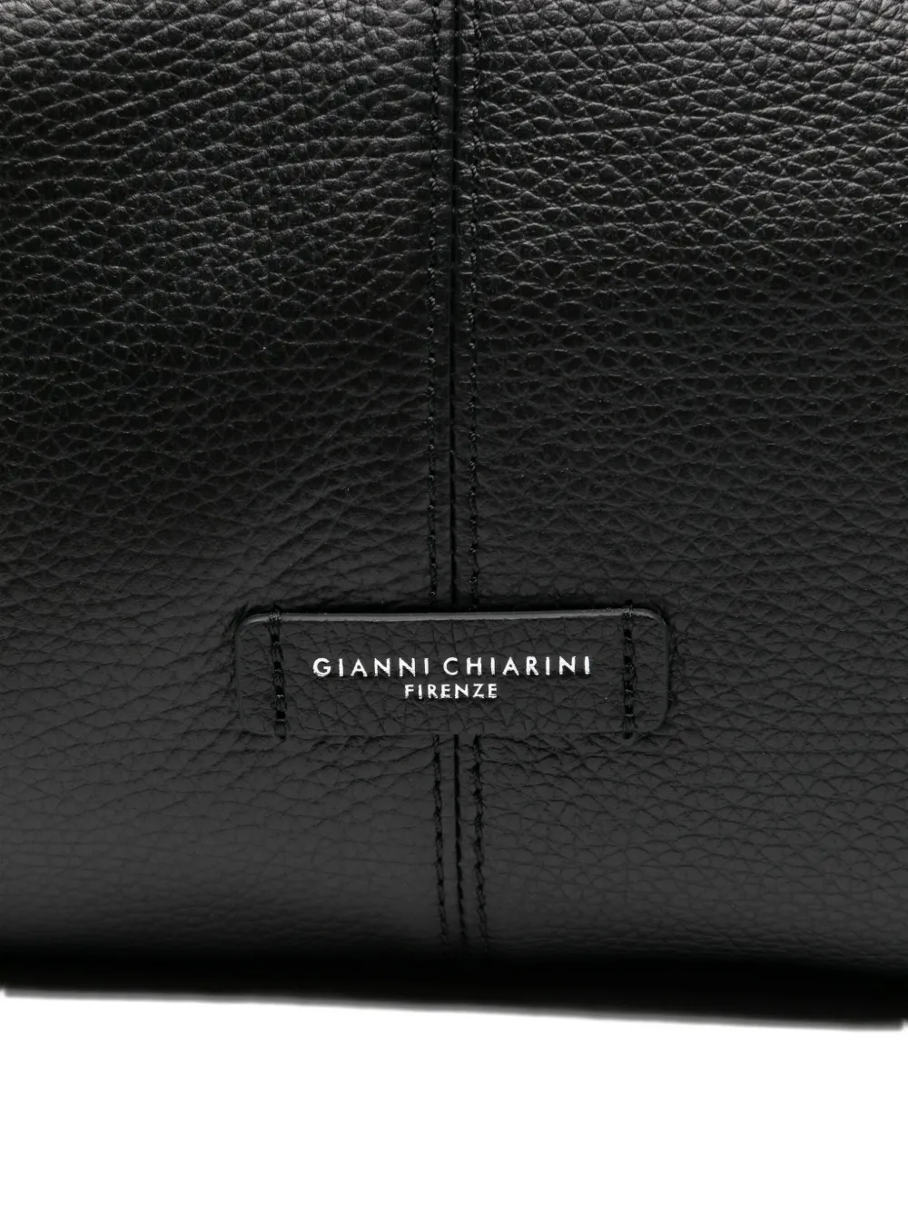 GIANNI CHIARINI Emily shopper van bewerkt leer met handvat Zwart