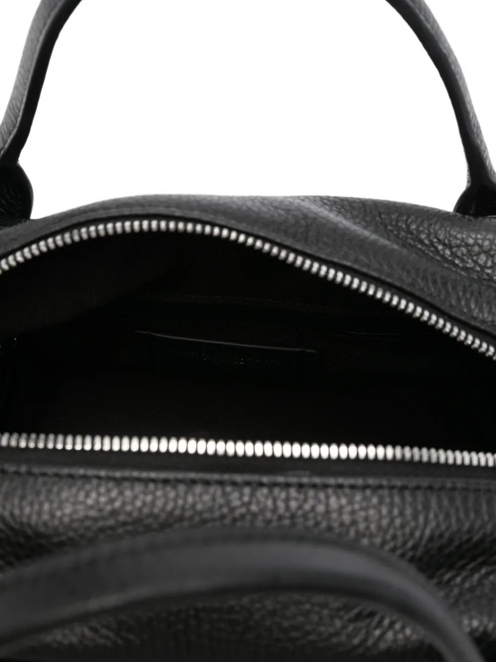 GIANNI CHIARINI Emily shopper van bewerkt leer met handvat Zwart