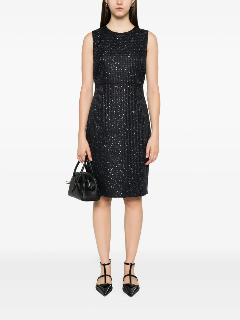 Max Mara Mouloze jurk met pailletten Blauw
