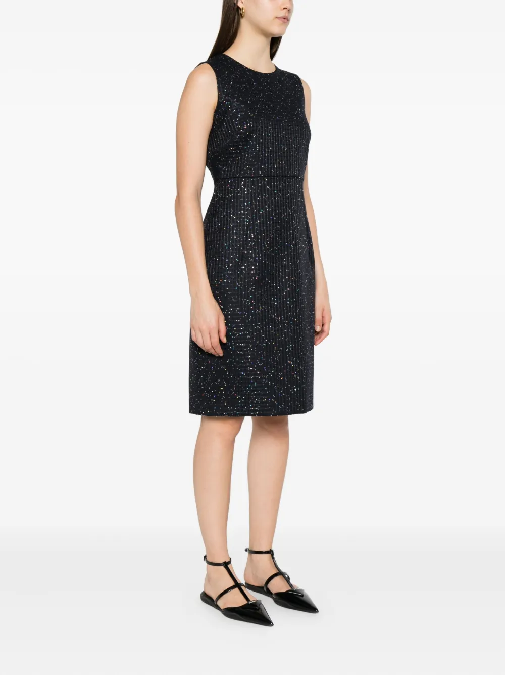 Max Mara Mouloze jurk met pailletten Blauw