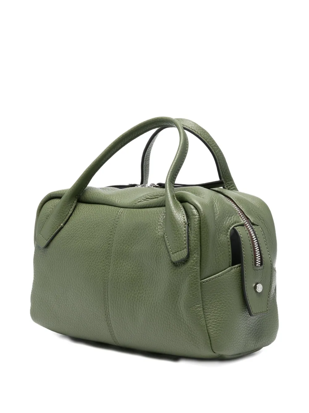 GIANNI CHIARINI Emily shopper van bewerkt leer met handvat Groen