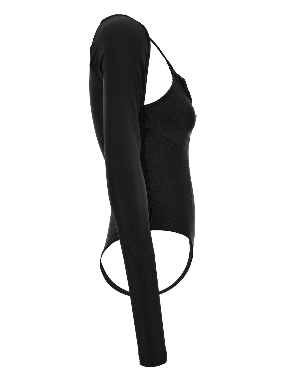 Versace Jeans Couture keyhole long-sleeve bodysuit Zwart