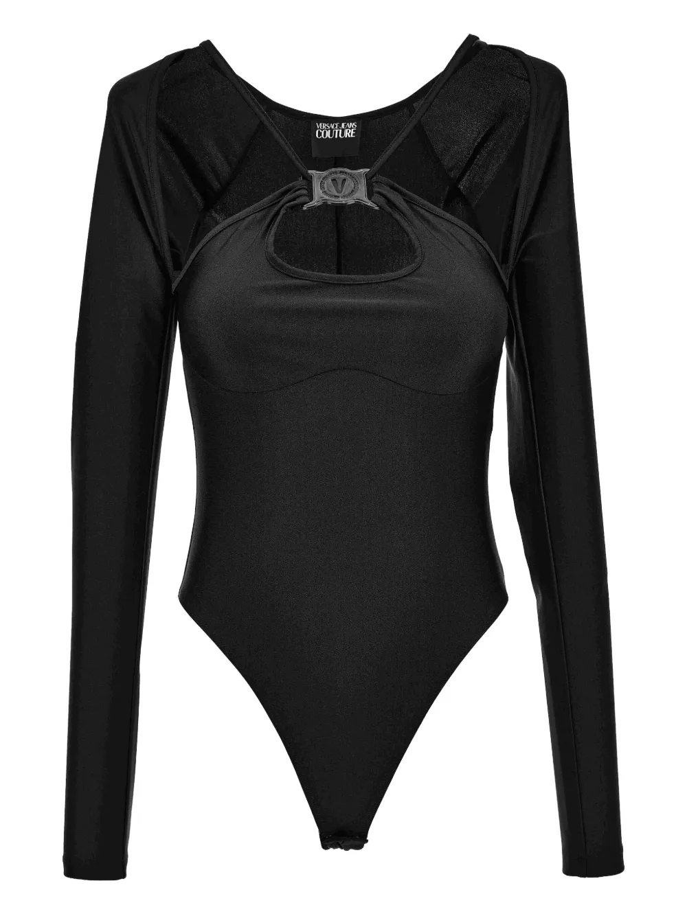 Versace Jeans Couture keyhole long-sleeve bodysuit Zwart