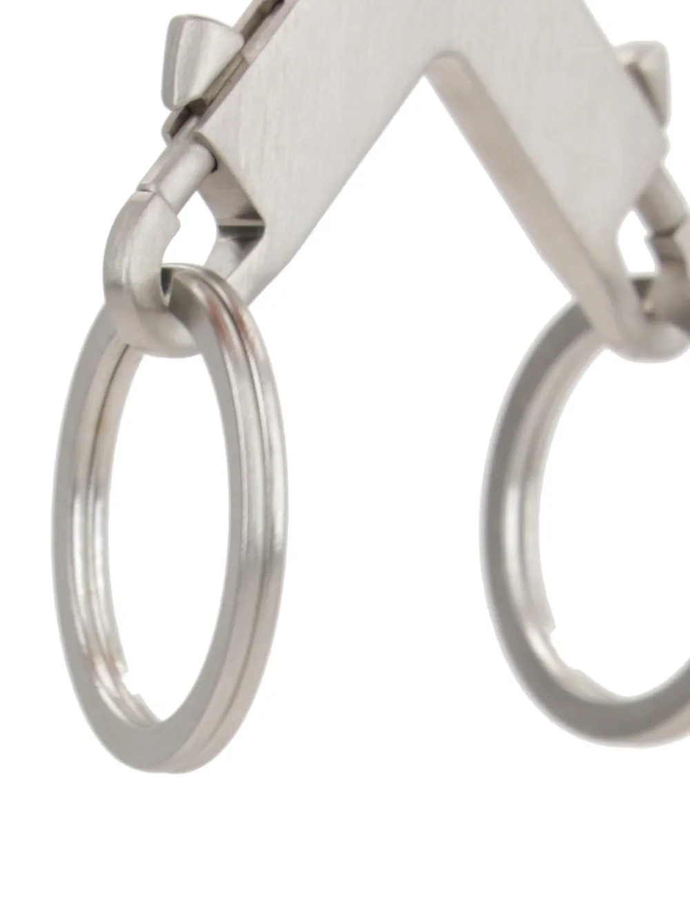 Rick Owens Sleutelketting met dubbele ring Zilver