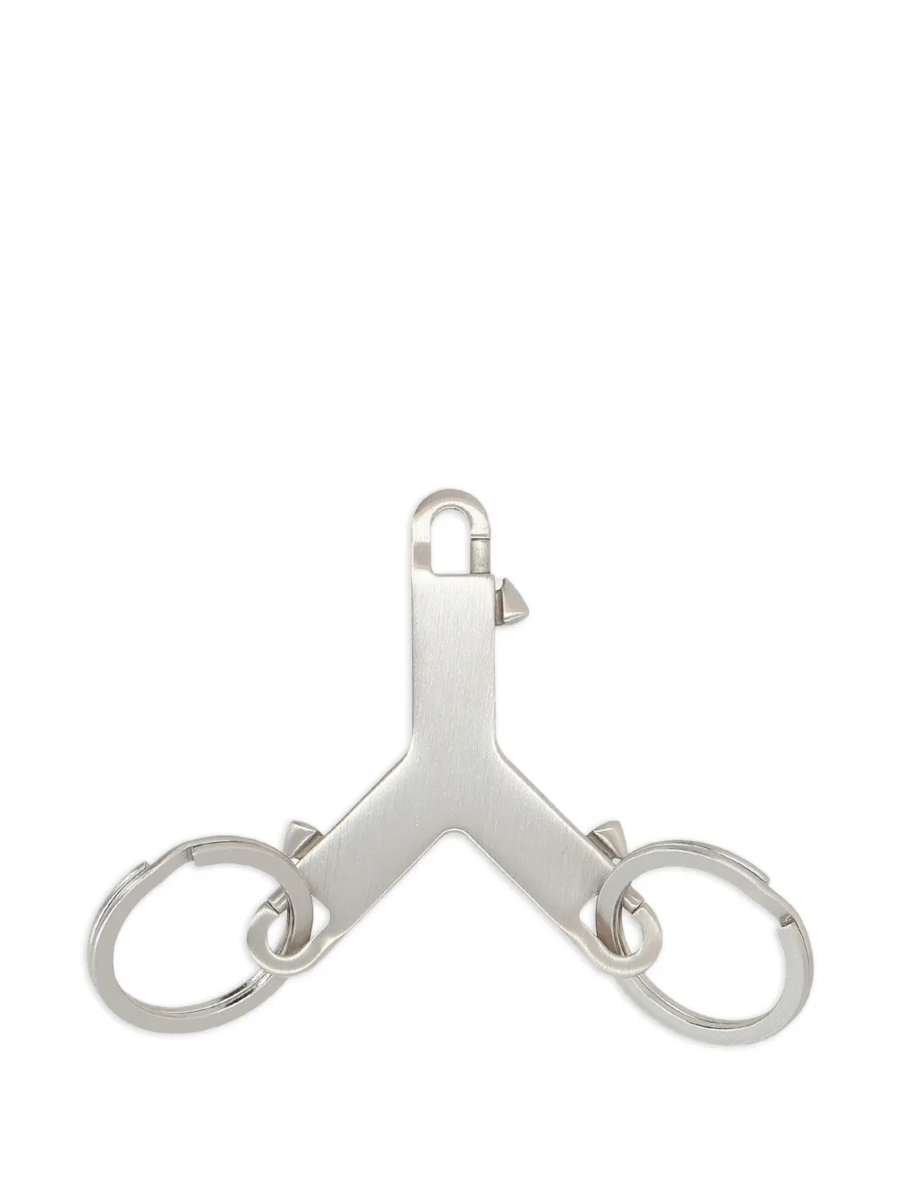Rick Owens Sleutelketting met dubbele ring Zilver