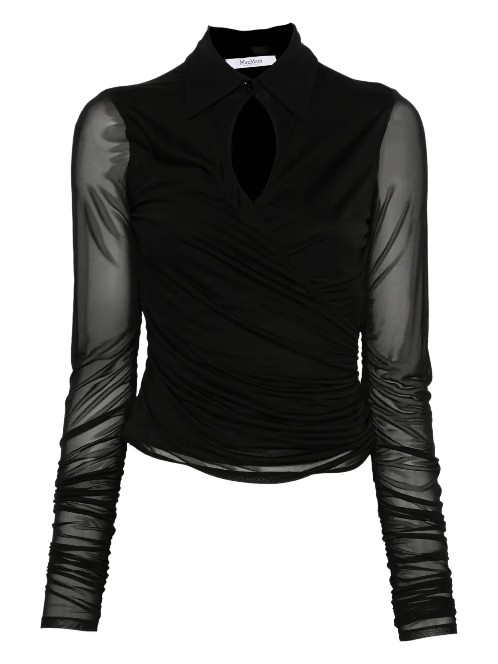 Max Mara mesh-sleeve blouse | Black | Image 1