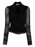 Max Mara mesh-sleeve blouse - Black