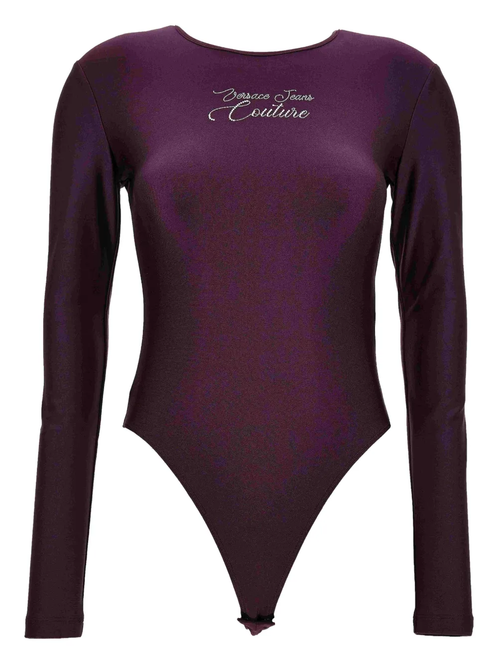 Versace Jeans Couture logo-embellished long-sleeve bodysuit | Purple | Image 1