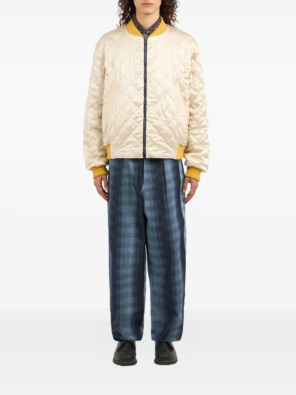 Pierre-Louis Mascia Aloada quilted bomber jacket Blauw
