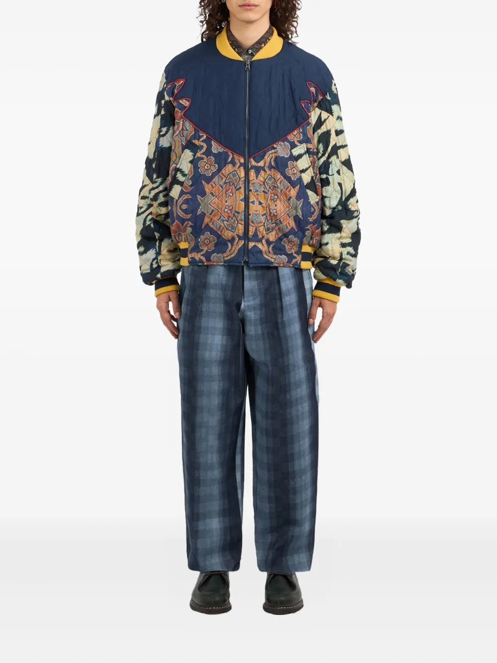 Pierre-Louis Mascia Aloada quilted bomber jacket Blauw