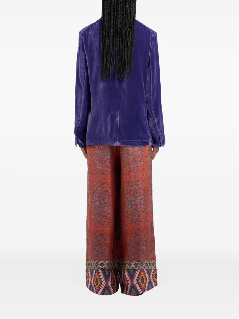 Pierre-Louis Mascia Kanpur fluwelen blazer Paars