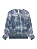 Pierre-Louis Mascia landscape-print blouse - Blue