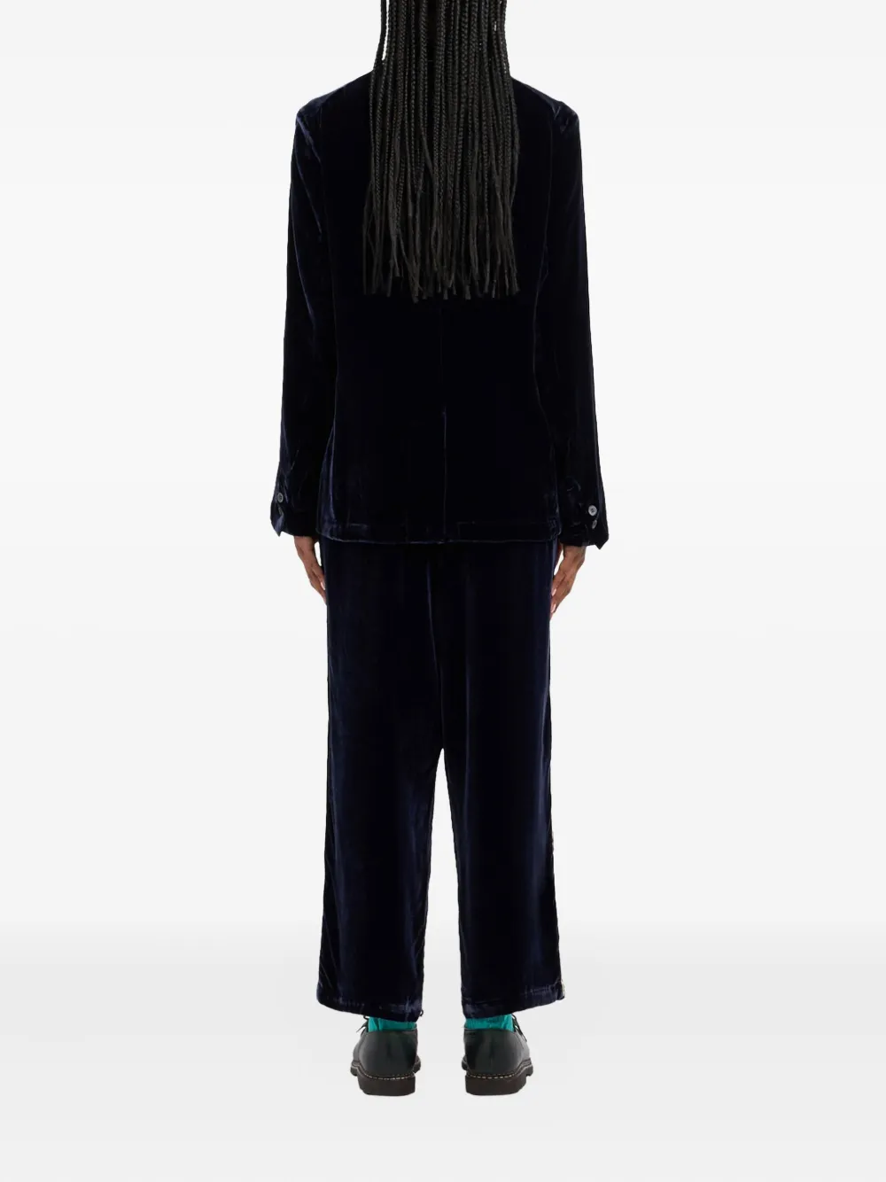Pierre-Louis Mascia Kanpur velvet blazer Blauw