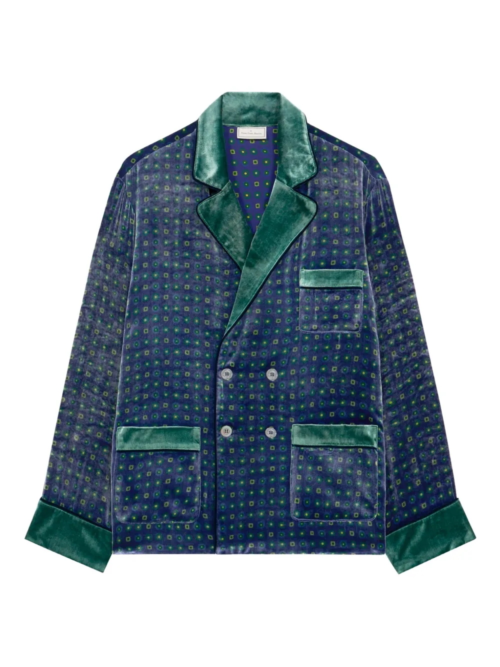 Pierre-Louis Mascia Kanpur double-breasted blazer Groen