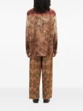 Pierre-Louis Mascia floral-print checked shirt - Brown