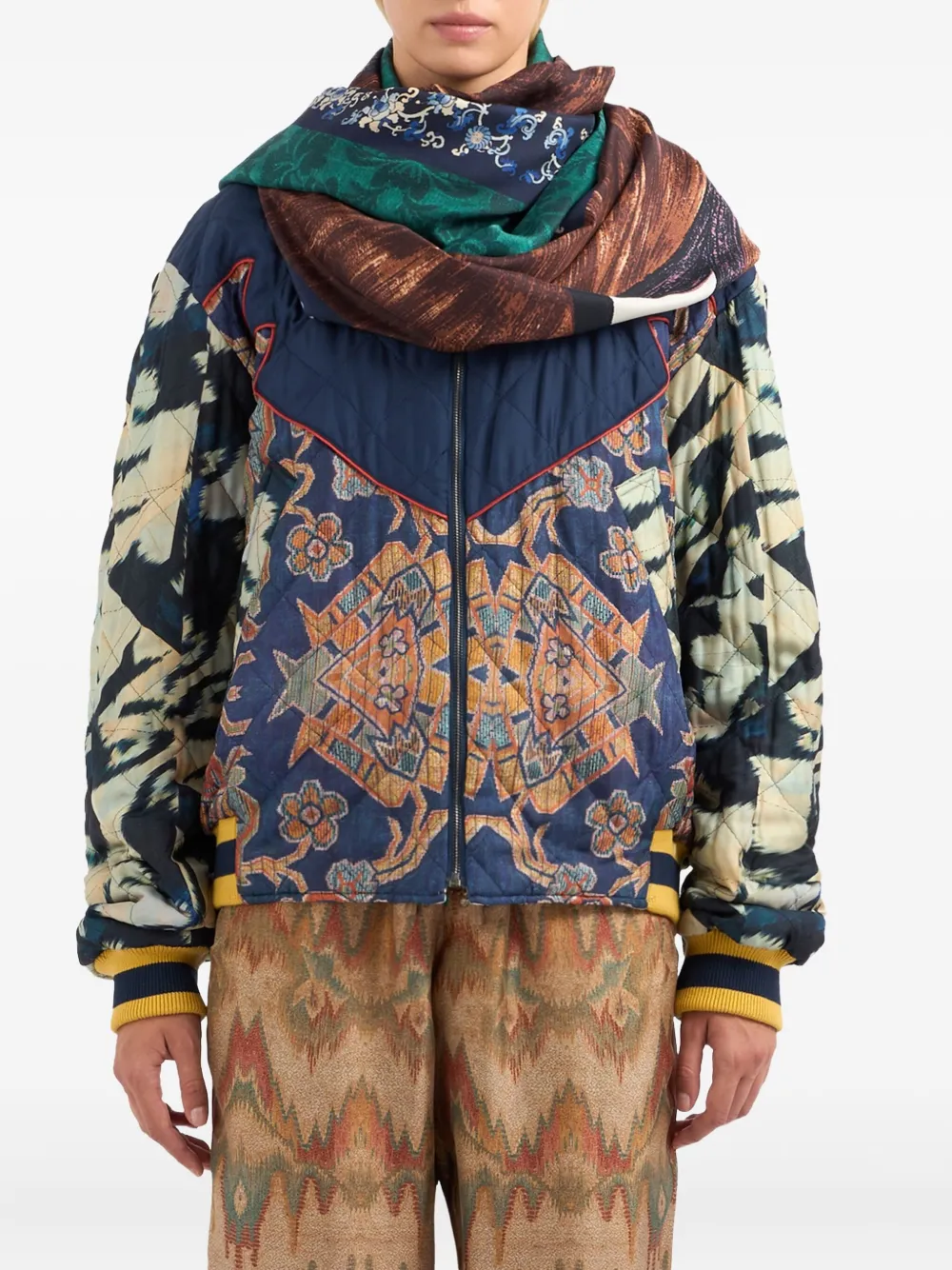 Pierre-Louis Mascia printed silk scarf Bruin