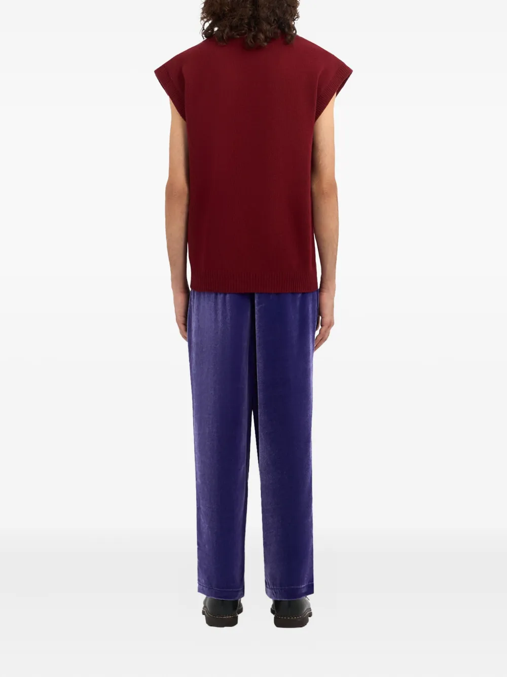 Pierre-Louis Mascia V-neck patch vest Blauw