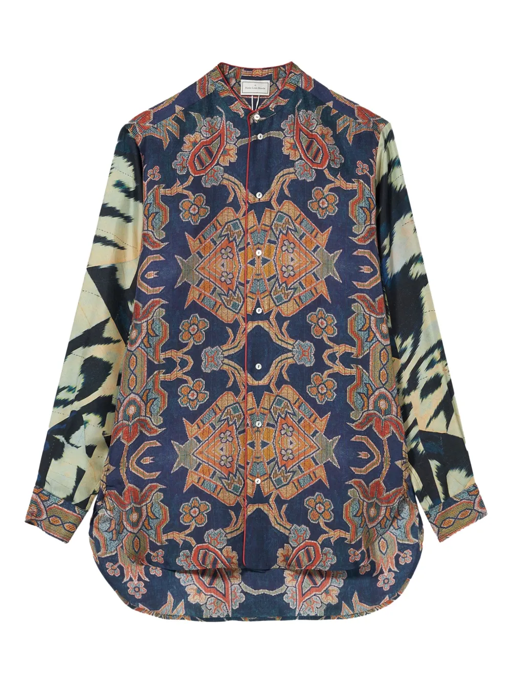 Pierre-Louis Mascia ALOE silk shirt Blauw