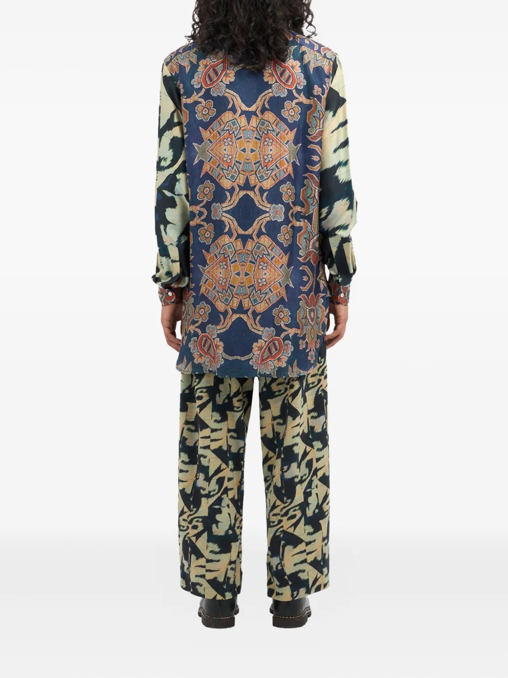 Pierre-Louis Mascia Aloe zijden shirt Blauw