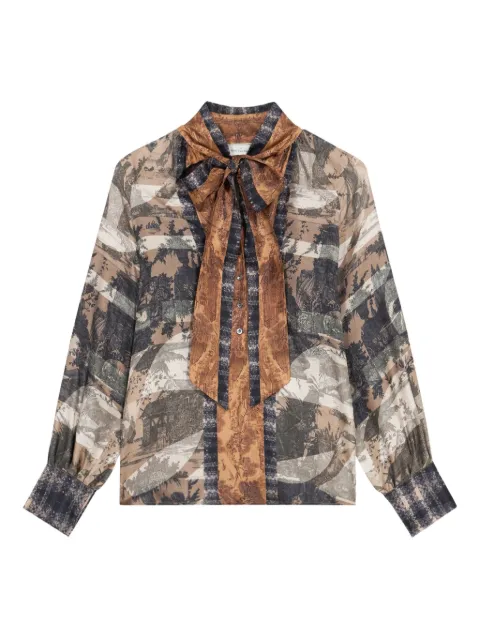 Pierre-Louis Mascia Aloe Bluse mit Landschafts-Print