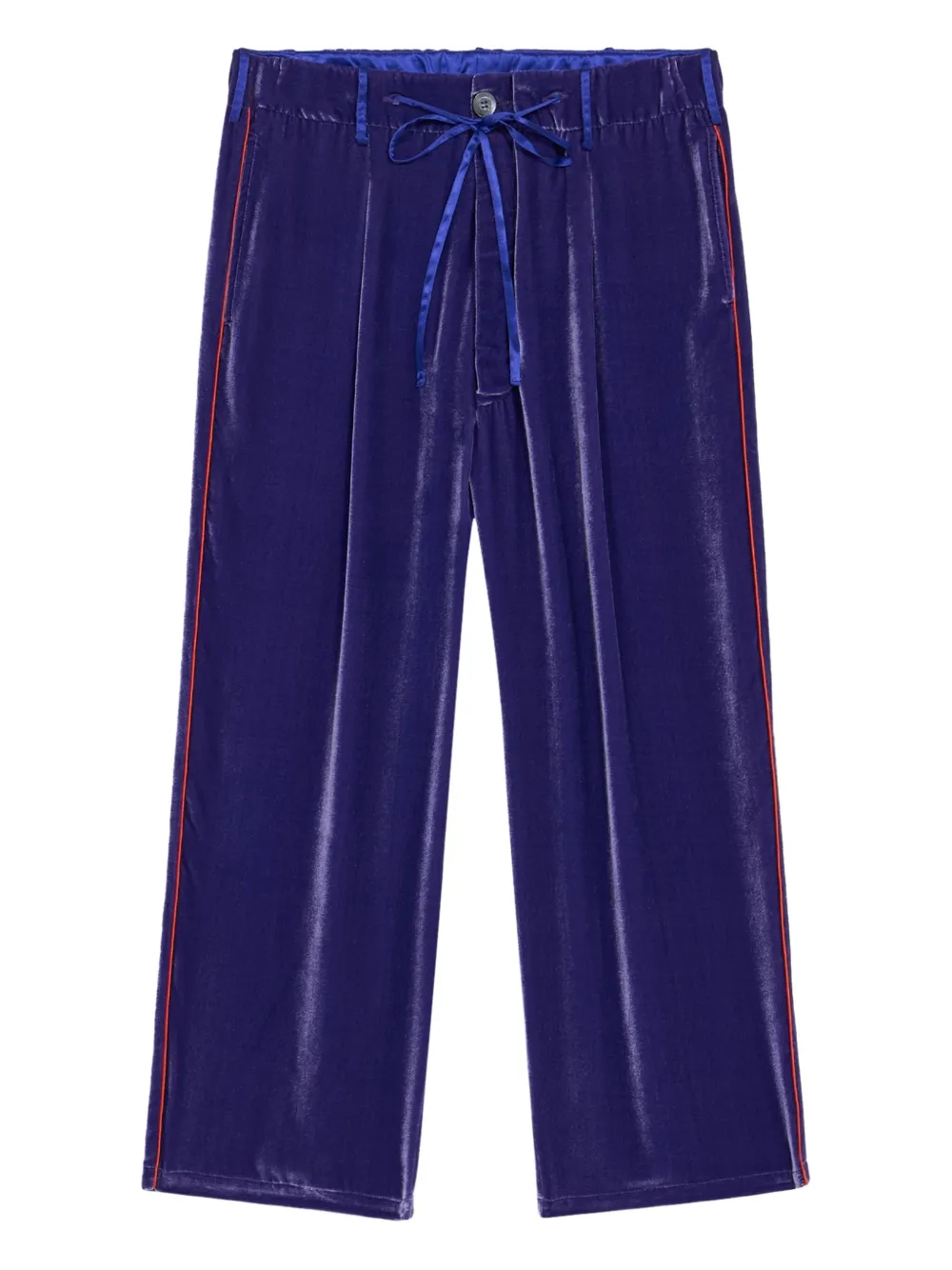 Pierre-Louis Mascia pleated side-stripe trousers Paars