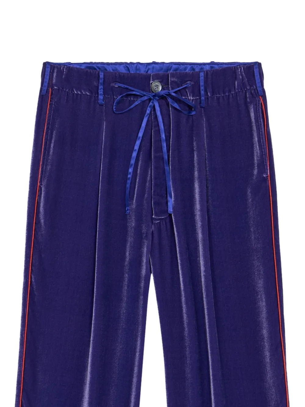 Pierre-Louis Mascia pleated side-stripe trousers Paars