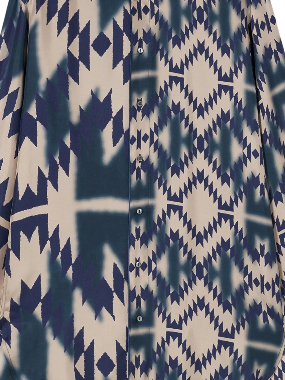 Pierre-Louis Mascia geometric-print shirt Blauw