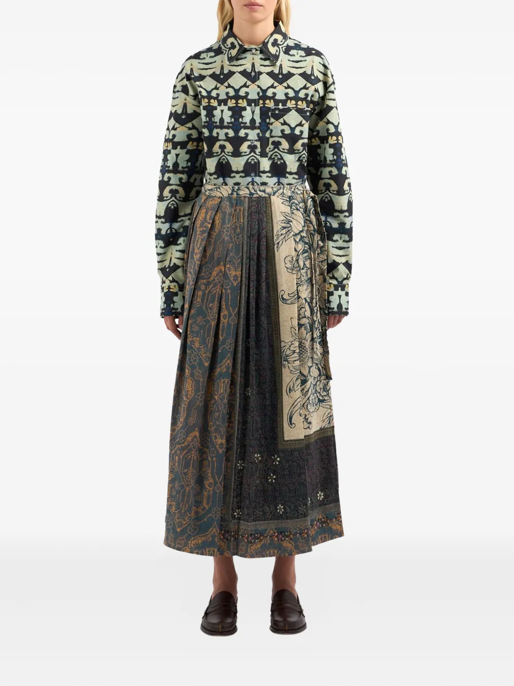 Pierre-Louis Mascia Dylan maxi pleated skirt Grijs