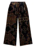Pierre-Louis Mascia Kanada velvet patterned trousers - Brown