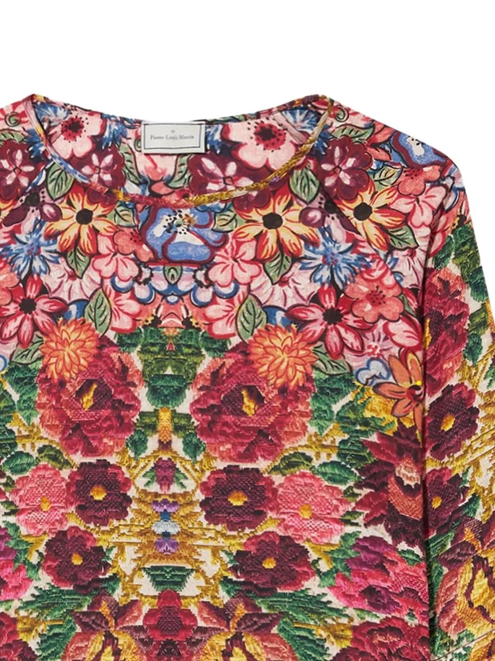 Pierre-Louis Mascia Aloe longsleeve silk shirt Roze