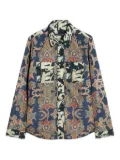 Pierre-Louis Mascia patterned pocket shirt - Blue