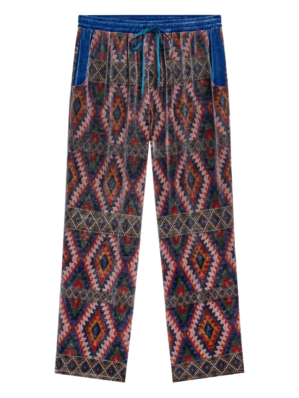 Pierre-Louis Mascia geometric-pattern trousers Rood