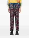 Pierre-Louis Mascia geometric-pattern trousers - Red