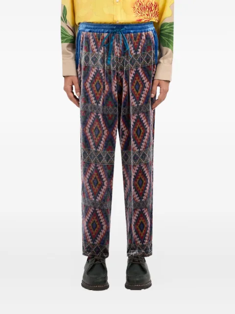 Pierre-Louis Mascia geometric-pattern trousers
