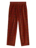 Pierre-Louis Mascia patterned corduroy trousers - Orange