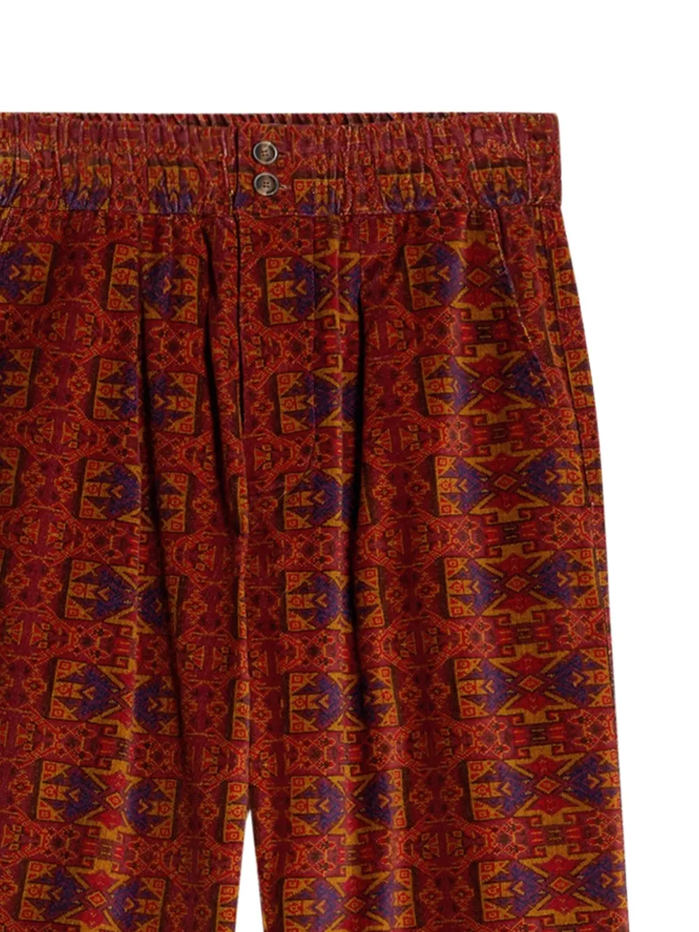 Pierre-Louis Mascia patterned corduroy trousers Oranje