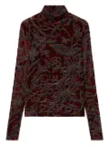 Pierre-Louis Mascia Pillow floral-pattern high-neck top - Red