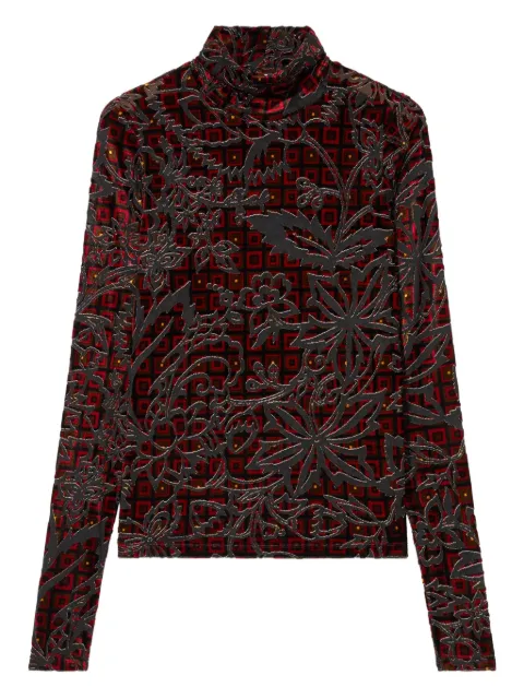 Pierre-Louis Mascia Pillow floral-pattern high-neck top
