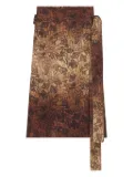 Pierre-Louis Mascia wrap-effect printed midi skirt - Brown