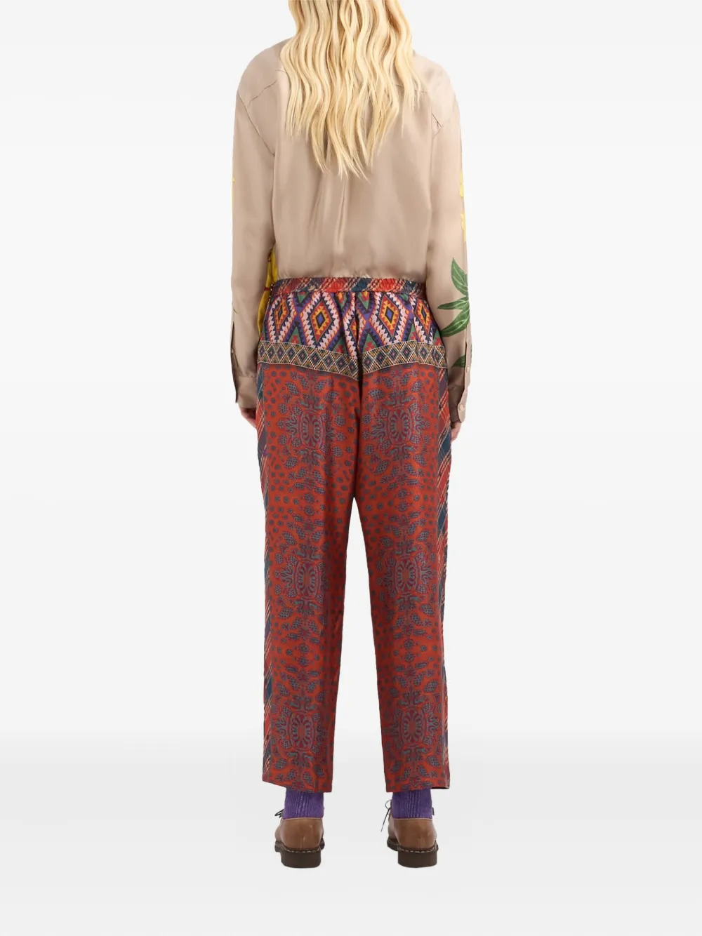 Pierre-louis Mascia Paisley-patterned Drawstring Trousers In Red